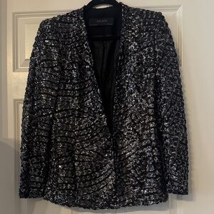 Zara Black Sequin Blazer